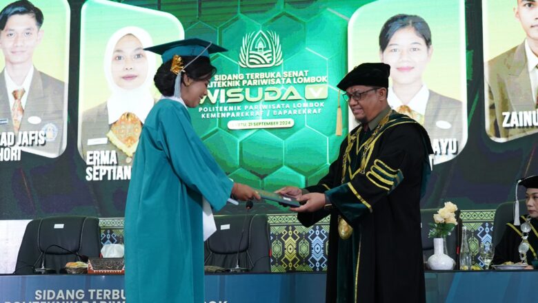 Wisuda Ke 5 : Menteri Sandiaga Uno,Lulusan Poltekpar Lombok Garda Terdepan Ciptakan Dunia Kerja