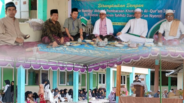 Peringatan Maulid Nabi Muhammad SAW Ponpes Tahfidz Darul  Qur’an Nyerot, Murdani S.IP MH Sumbang 50 sak Pembangunan Lokal Kelas Yayasan