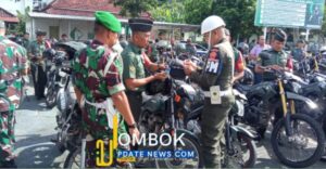 Kerjasama Dengan Denpom IX/2 Mataram, Kodim Loteng Lakukan Pemeriksaan Kendaraan Dinas Prajurit